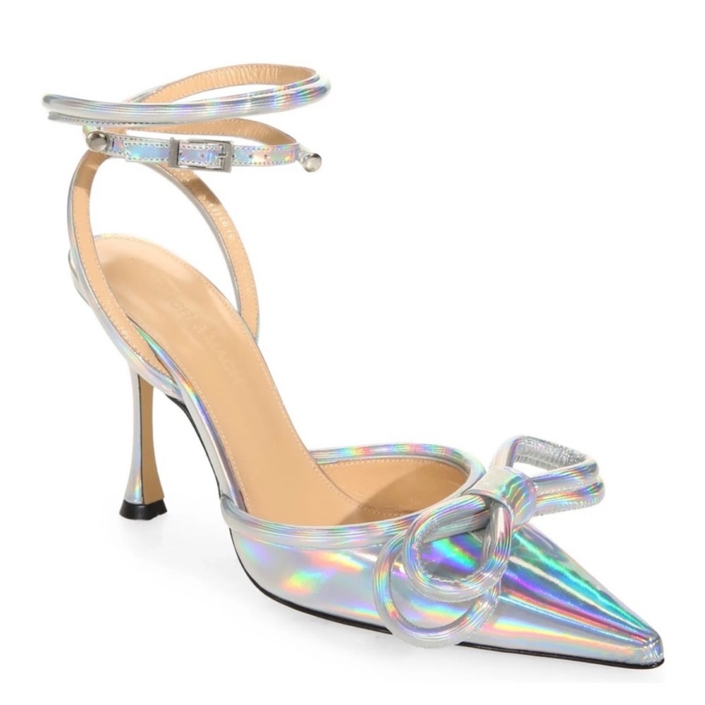 Mach & Mach iridescent bow shoes